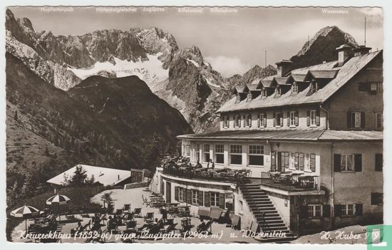 Kreuzeckhaus Garmisch-Partenkirchen Bayern Ansichtskarten Bavaria Postcard - Afbeelding 1