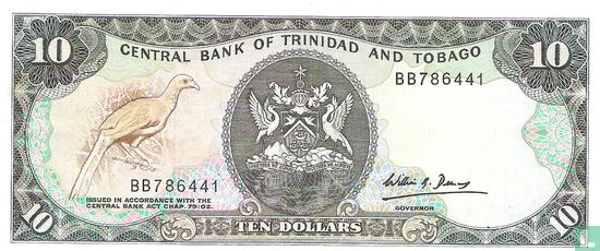 Trinidad en Tobago 10 Dollar ( W. G. Demas )  - Afbeelding 1