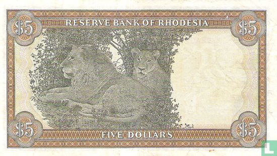 Rhodesia 5 Dollars - Afbeelding 2