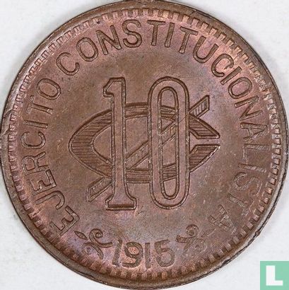 Chihuahua 10 centavos 1915 (koper) - Afbeelding 1