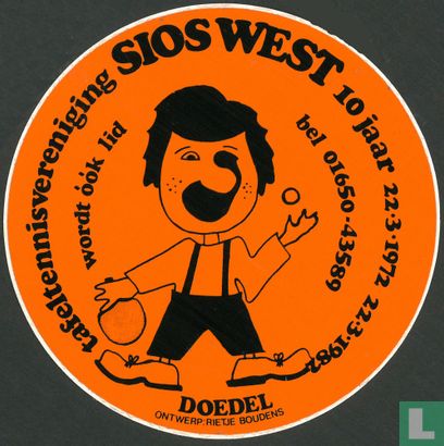Tafeltennisvereniging Sios west 10 jaar