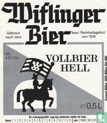 Wiflinger Vollbier Hell