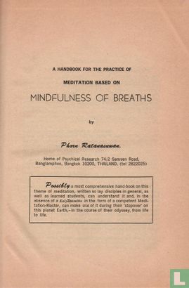 Meditiation Based on Mindfulness of Breaths - Afbeelding 3