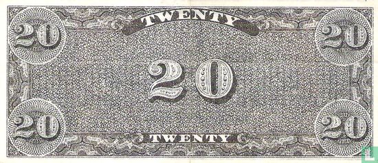 Confederate States of America 20 dollars  - Afbeelding 2