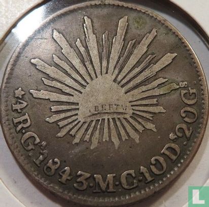 Mexique 4 reales 1843 (Ga MC) - Image 1