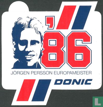 '86 Jörgen Persson Europameister Donic