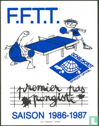 F.F.T.T. Saison 1986-1987 premier pas pongiste