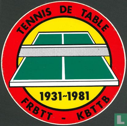 Tennis de table FRBTT - KBTTB 1931-1981