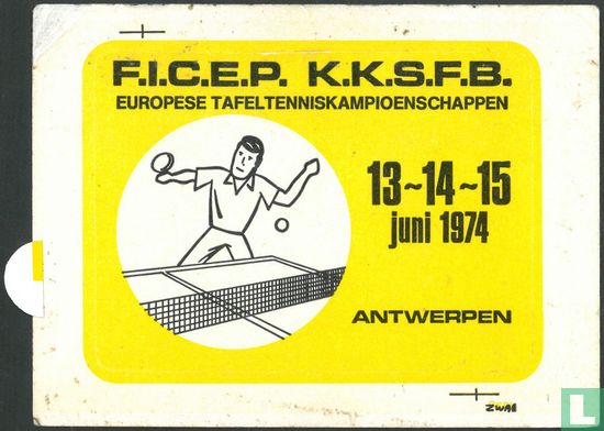 Europese tafelteniskampioenschappen 13-14-15 juni 1974 Antwerpen