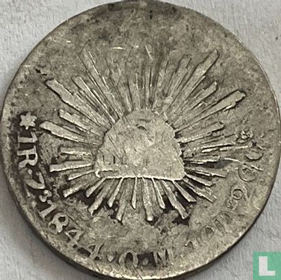 Mexico 1 real 1844 (Zs OM) - Image 1