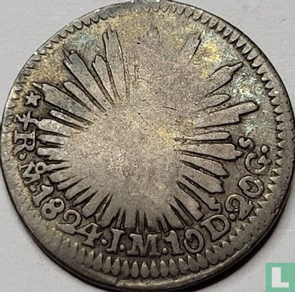 Mexiko ½ Real 1824 (Mo JM) - Bild 1