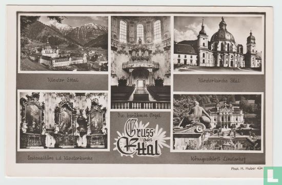 Ettal Garmisch-Partenkirchen Bayern Ansichtskarten Multiview Bavaria Postcard - Bild 1