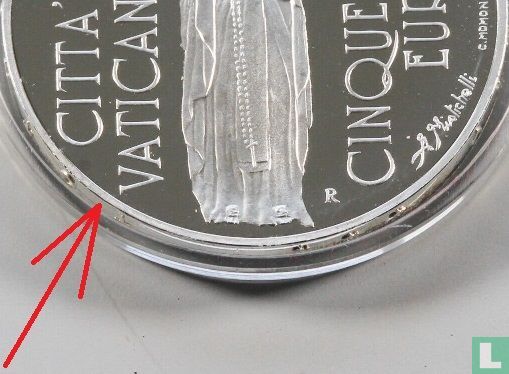 Vaticaan 5 euro 2004 (PROOF) "150th anniversary Proclamation of the Dogma of the Immaculate Conception" - Afbeelding 3