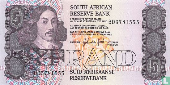 Afrique du Sud 5 rands - Image 1