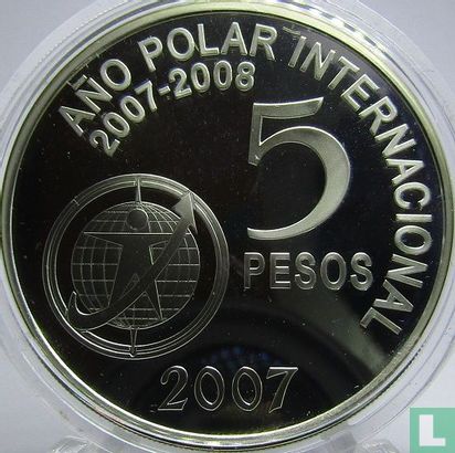 Argentina 5 pesos 2007 (PROOF) "International Polar Year" - Image 1