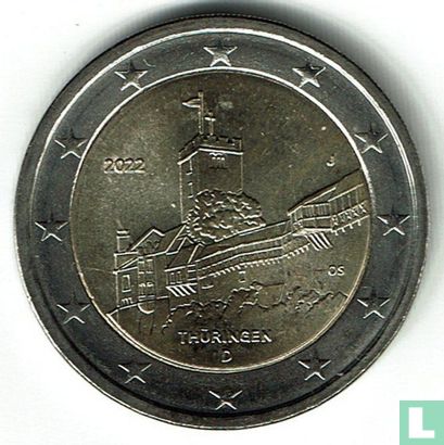 Duitsland 2 euro 2022 (J) "Thüringen" - Afbeelding 1