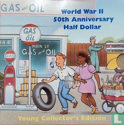 United States ½ dollar 1993 (folder) "50th anniversary of World War II" - Image 1