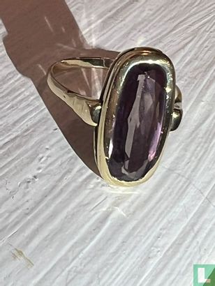 14 karaat gouden ring alexandriet steen - Image 2