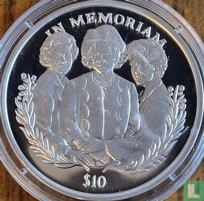 Sierra Leone 10 dollars 2002 (BE) "Death of Queen Mother - Queen Mother with daughters" - Image 2