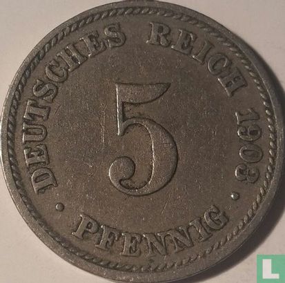 German Empire 5 pfennig 1903 (D) - Image 1
