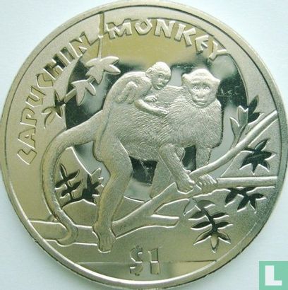 Sierra Leone 1 dollar 2009 "Capuchin monkey" - Afbeelding 2
