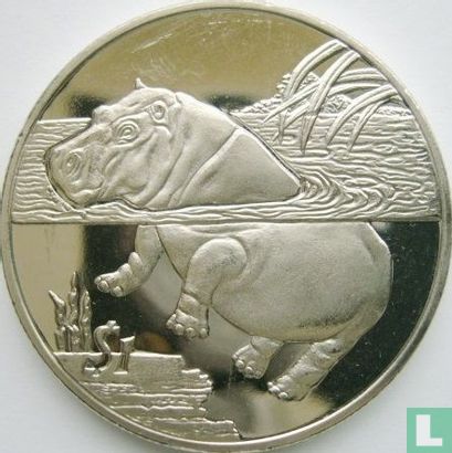 Sierra Leone 1 dollar 2005 "Hippo" - Image 2