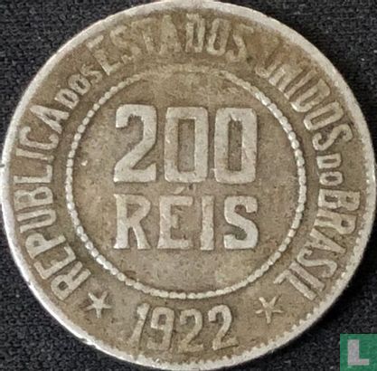 Brasilien 200 Réis 1922 - Bild 1
