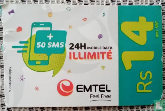Mini  Emtel feel free 14 rs - Image 1