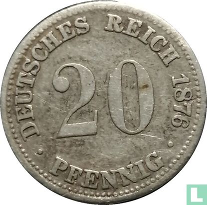 Duitse Rijk 20 pfennig 1876 (A) - Afbeelding 1