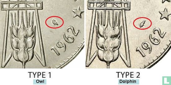 Algerien 5 Dinar 1972 (Nickel - Typ 1) "FAO - 10th anniversary of Independence" - Bild 3