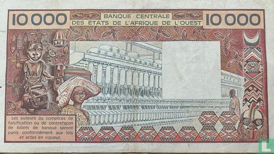 Westafrikanische Staaten (D) - 10000 Francs -1991 - Bild 2