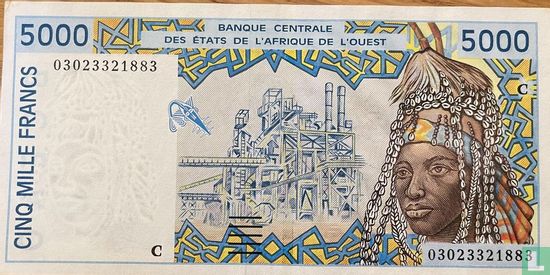 États d'Afrique de l'Ouest 5000 Francs (C- Burkina Faso) - Image 1