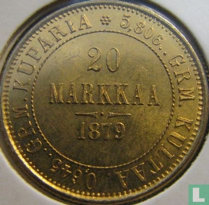 Finlande 20 markkaa 1879 - Image 1