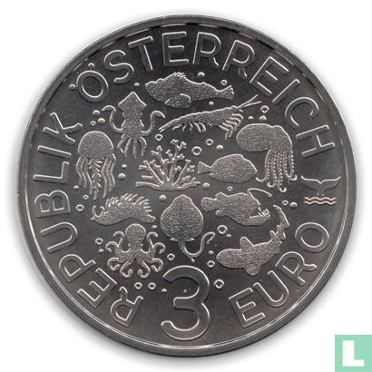 Austria 3 euro 2022 "Blue-ringed octopus" - Image 2