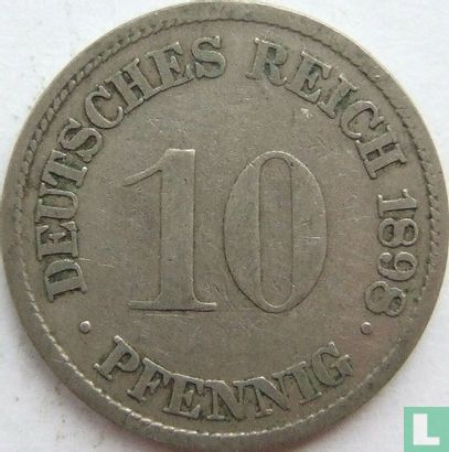 Empire allemand 10 pfennig 1898 (G) - Image 1