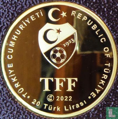 Turkije 20 türk lirasi 2022 (PROOF - verguld zilver) "Trabzonspor 2022 Championship Title" - Afbeelding 1