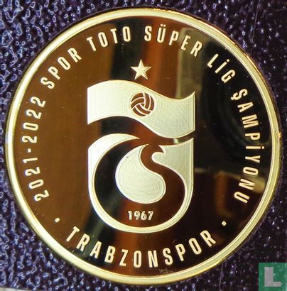 Turkije 20 türk lirasi 2022 (PROOF - verguld zilver) "Trabzonspor 2022 Championship Title" - Afbeelding 2