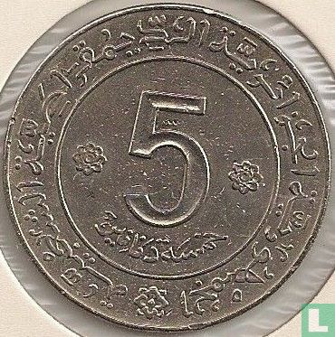 Algeria 5 dinars 1974 "20th anniversary of the Algerian revolution" - Image 2