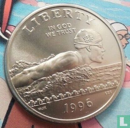 États-Unis ½ dollar 1996 (folder) "Summer Olympics in Atlanta - Swimming" - Image 3