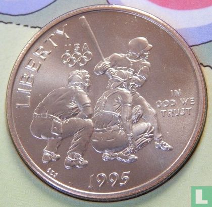Verenigde Staten ½ dollar 1995 (folder) "1996 Summer Olympics in Atlanta - Baseball" - Afbeelding 3