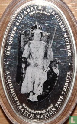 Zambia 4000 kwacha 2000 (PROOF) "100th Birthday of the Queen Mother - on throne at 1937 coronation" - Image 2