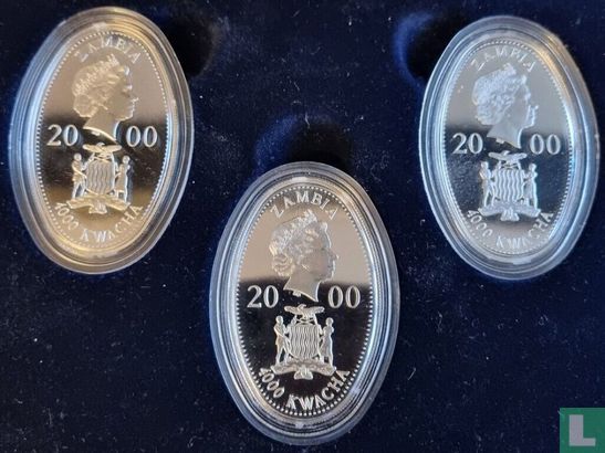 Zambia mint set 2000 (PROOF) "100th Birthday of the Queen Mother" - Image 3