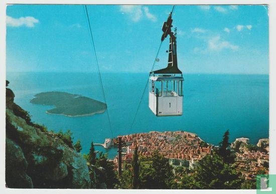 Dubrovnik Yugoslavia Croatia Cable Car Cableways 1970 Postcard - Image 1