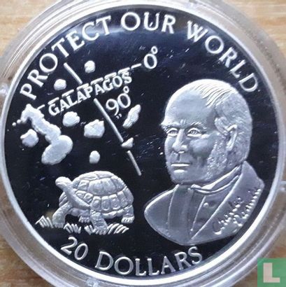 Cookeilanden 20 dollars 1993 (PROOF) "Protect our World" - Afbeelding 2