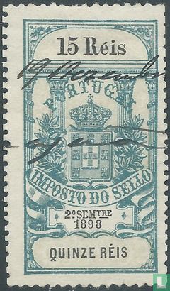 Imposto do sello 15 Reis