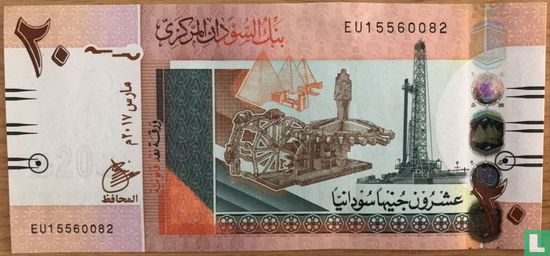 Soedan 20 Pounds - Arabic date 2 mm high - Afbeelding 2