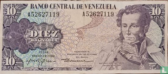 Venezuela 10 Bolívares  - Afbeelding 1