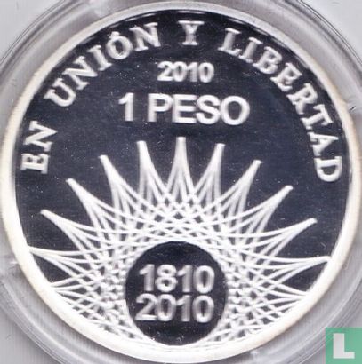 Argentinien 1 Peso 2010 (PP) "Bicentenary of May Revolution - El Palmar" - Bild 1