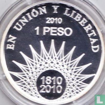 Argentinië 1 peso 2010 (PROOF) "Bicentenary of May Revolution - Pucará de Tilcara" - Afbeelding 1