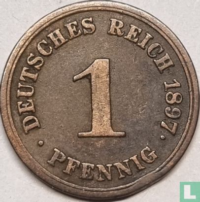 Empire allemand 1 pfennig 1897 (E) - Image 1
